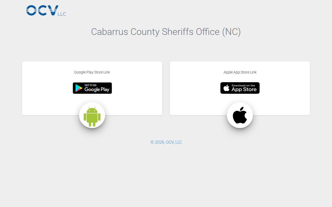 Cabarrus Sheriff NC mobile app used as a secondary 24-hour release check